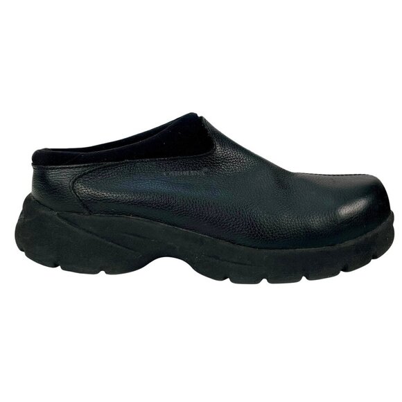 Carolina Slip Resisant Black Leather ESD Steel Toe Slip-On Work Shoes Womens 8.5 - Picture 1 of 13